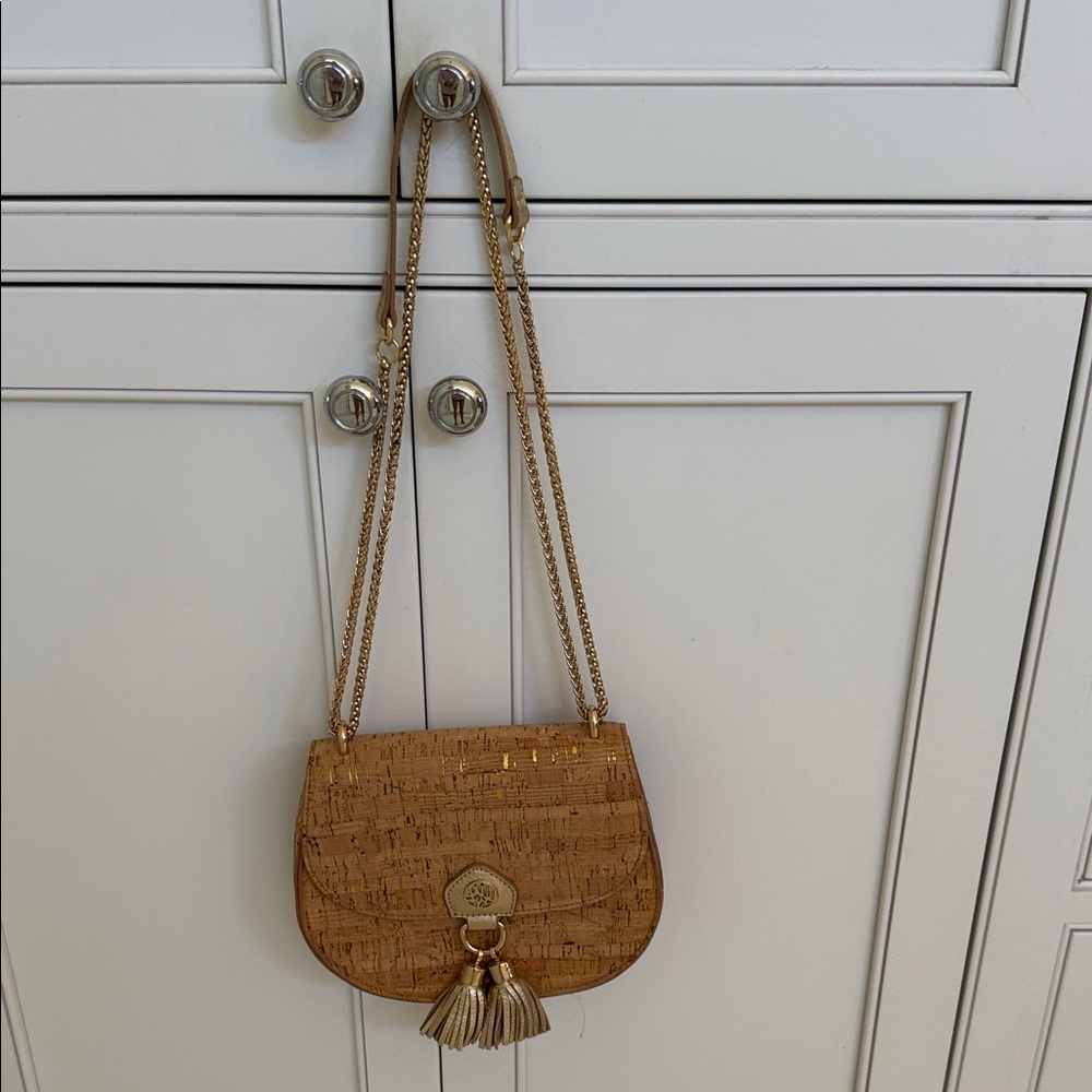 Lilly Pulitzer Gold Crossbody Bag with Tassel
